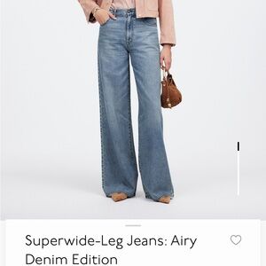Madewell High-Rise Wide-Leg Jeans in Light Blue Denim